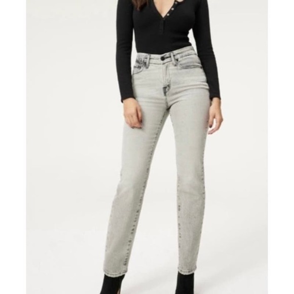 Good American good classic low distressed grey size 2/25 0016 - Picture 1 of 9